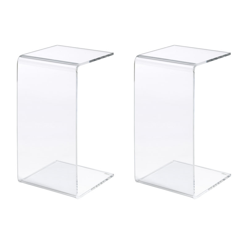Acrylic C Shape Accent Table - Set of 2