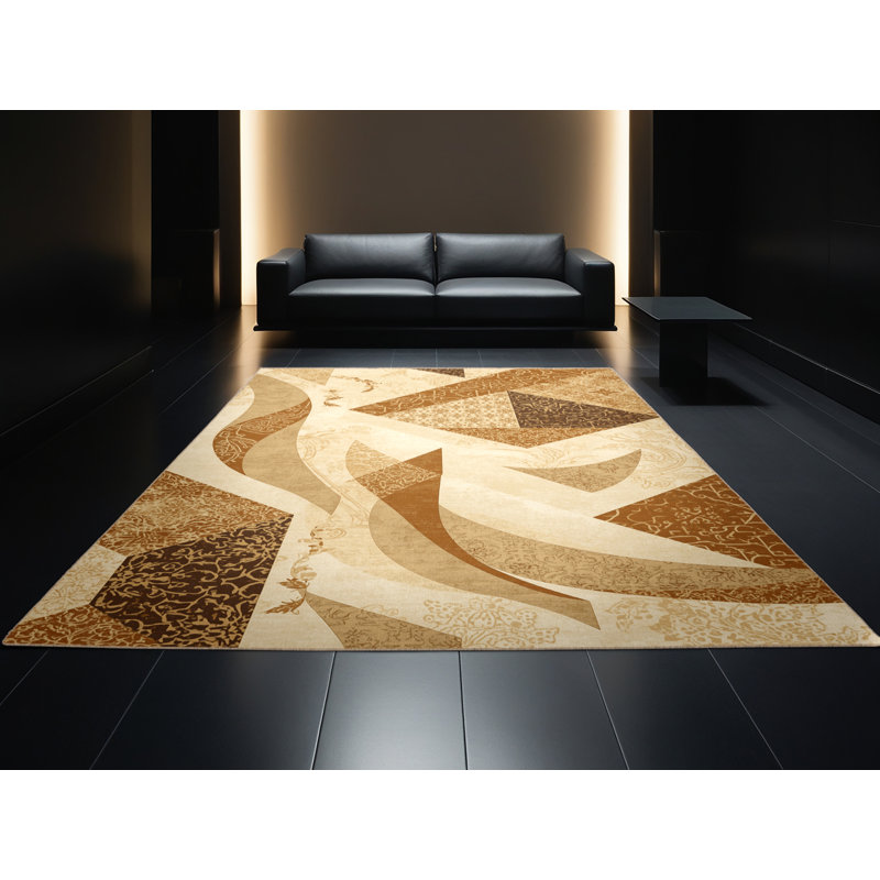 Tapis oriental moelleux moelleux en forme de pyramide Giza, 8 x 10