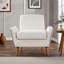Chaise d'appoint moderne rembourrée avec pieds et accoudoirs en bois d'hévéa-1966070464