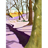 Hill With Crocus Print by Evan Sklar