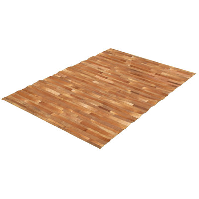 Tapis de zone brune/brune 10 pi x 7 pi 10 po one-of-kind Steller