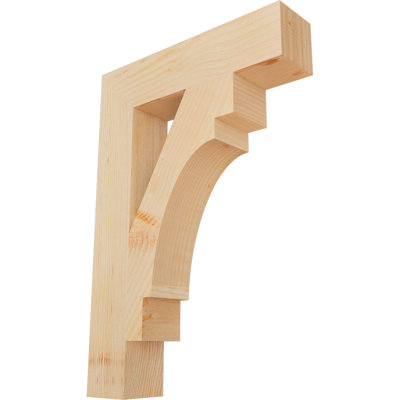 3 1/2"W x 18"D x 26"H Merced Block Smooth Bracket, Douglas Fir