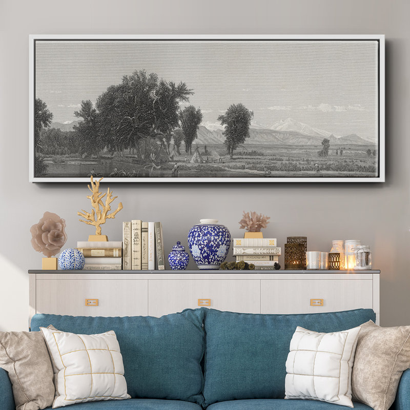 The Rocky Mountains- Framed Canvas, 8" H x 20" W