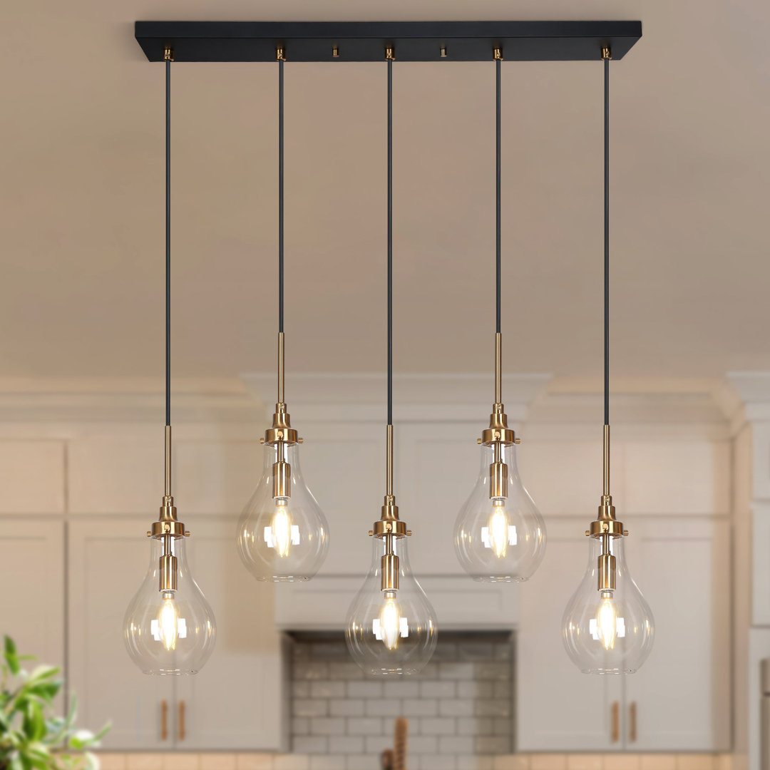 Hooman 5 - Light Dimmable Kitchen Island Modern Linear Chandelier Mercer41