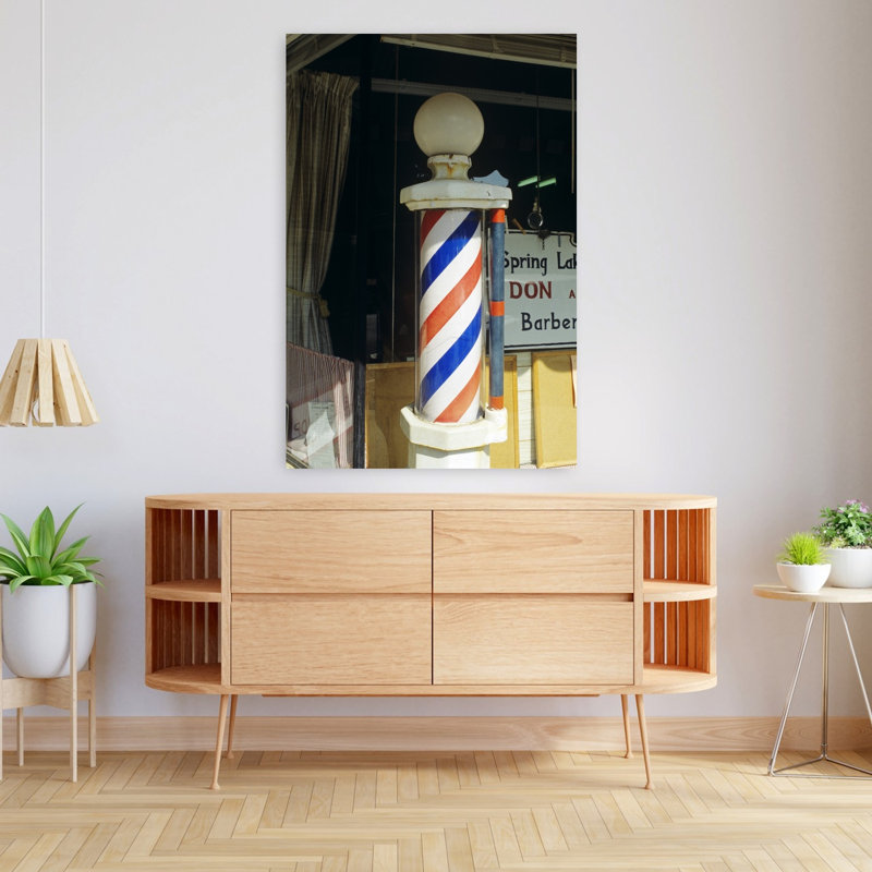 Barber Pole Spring Lake, New Jersey, États-Unis, art rétro classique rétro, printemps, H 48 po x l 32 po