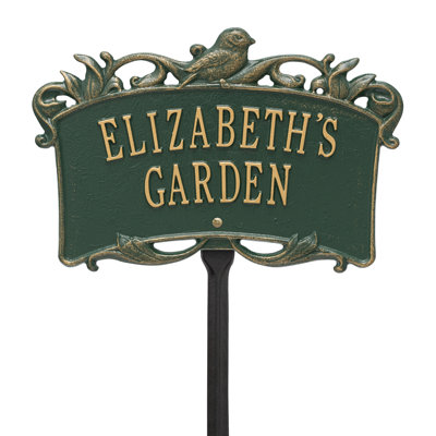 Song Bird Personalized Garden Sign