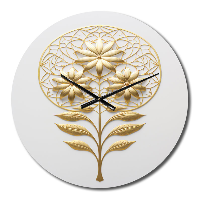 Horloge murale Rashpal - Abstract Botanicals, Moyenne