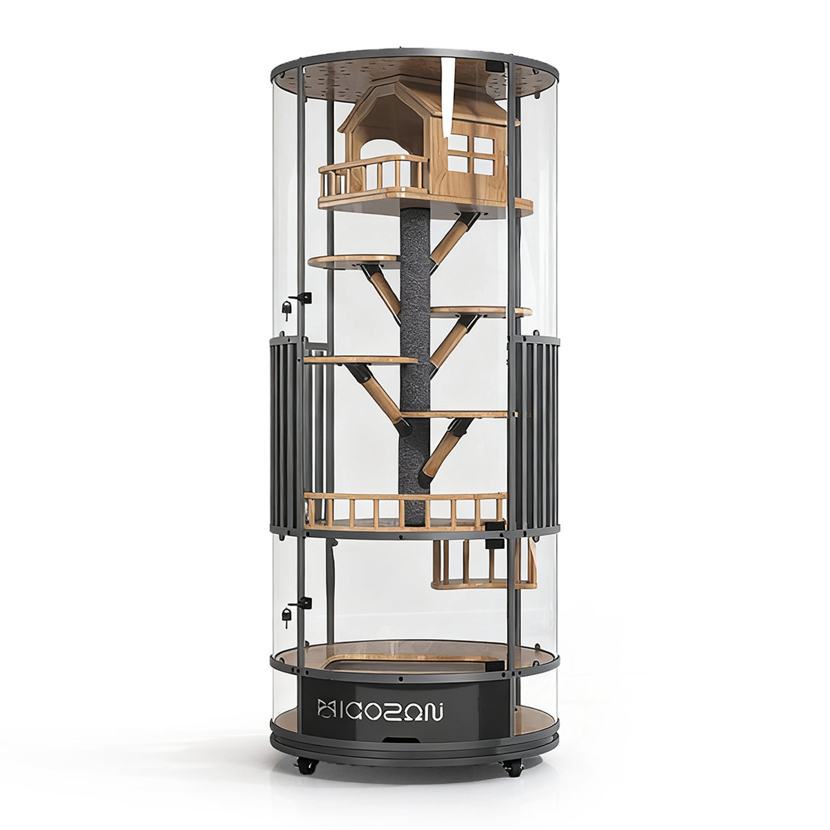 Tucker Murphy Pet™ Rotatable Panoramic Cat House with Integrated Litter ...