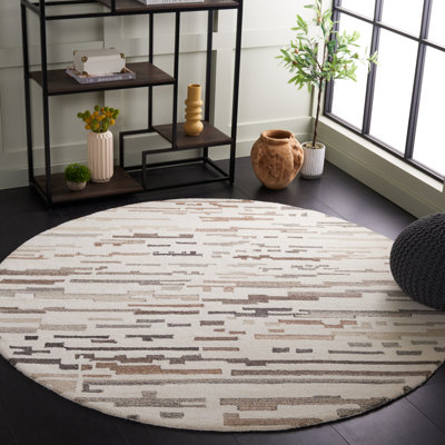 Kebbie Hand Tufted Wool Pile Abstract Rug