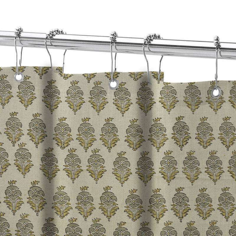 Rideau de douche Floral Block, H 96 po x l 54 po