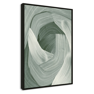 Wyn Enriched Emerald - Floater Frame Graphic Art Print on Canvas
