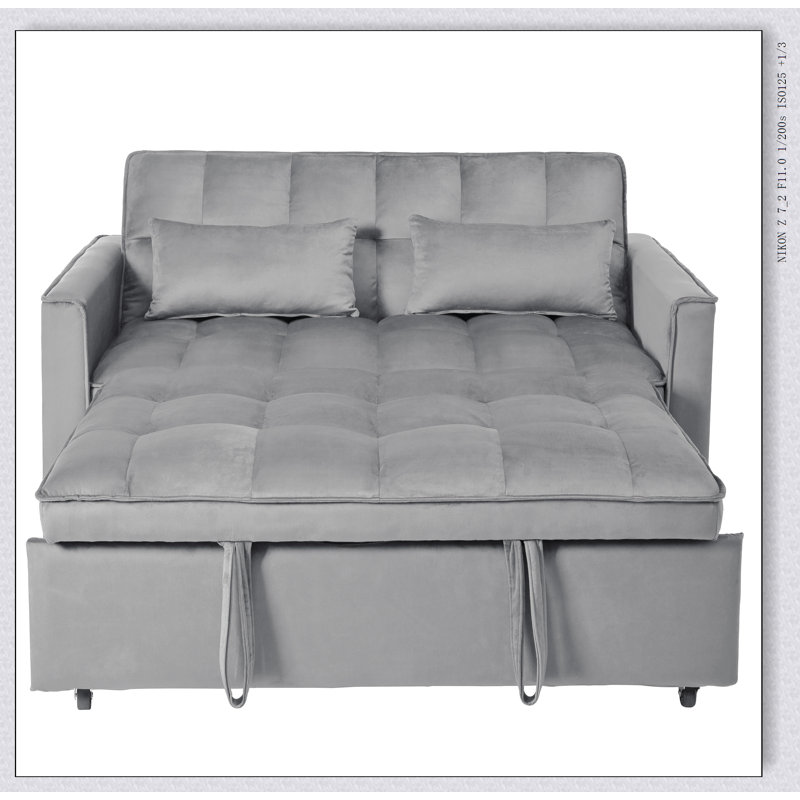 Canapé-lit convertible avec design 3-en-1, dossier réglable et rangement intégré pour un maximum de confort et d'espace