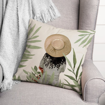 Sunhat Scene Square Pillow Cover & Insert