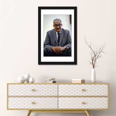 Political Thurgood Marshall Portrait Photographic Print on Canvas