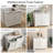 20 Gallons Double White Tilt-out Recycling Trash Cabient with Deodorizer (not Include Trash Can)