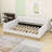 Elegant Queen Size Linen Upholstered Daybed with Tufted Design-1429704591