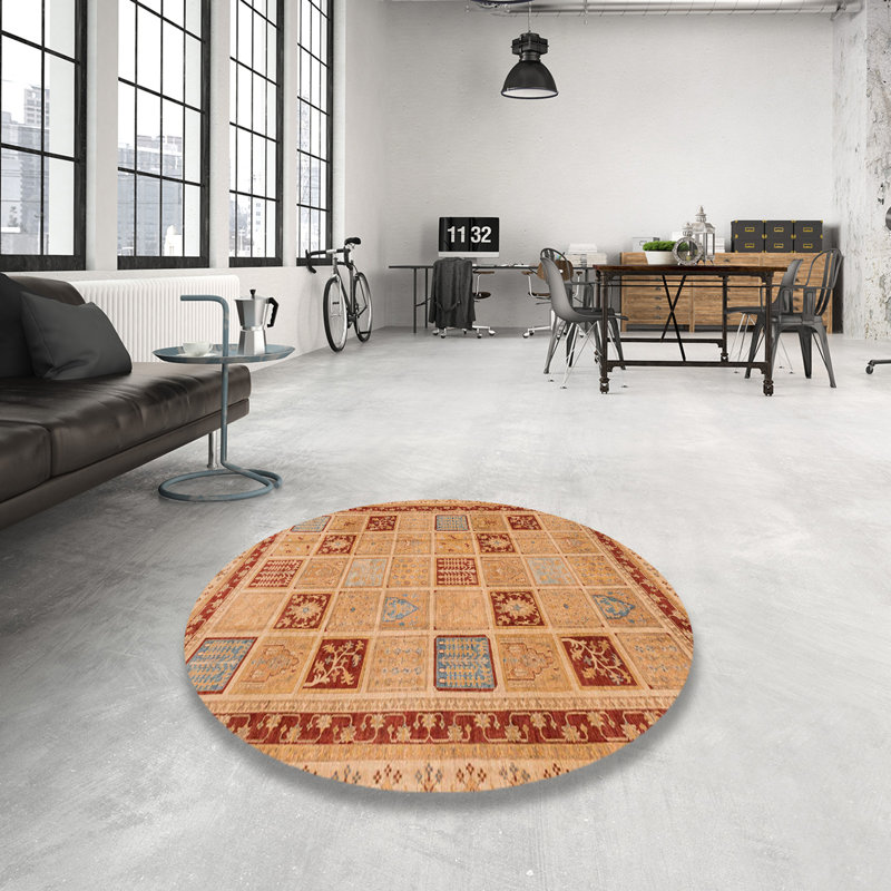 Abstract Indoor Rug, Round 7'