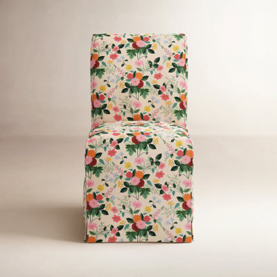 Frances Slipcover Dining Chair In Dahlia Multi