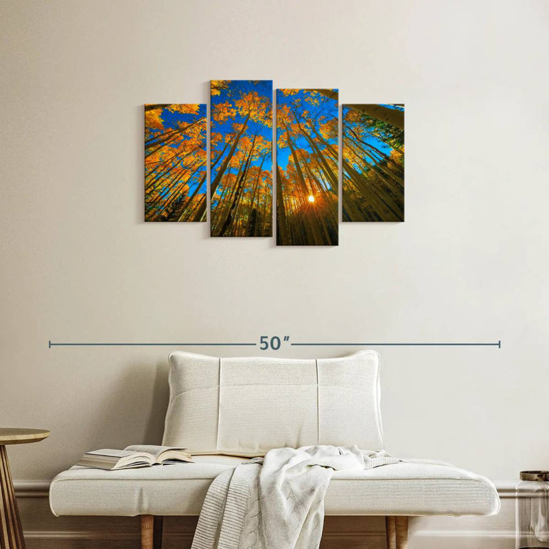 Birch Forest Sunburst, 22" H x 36" W