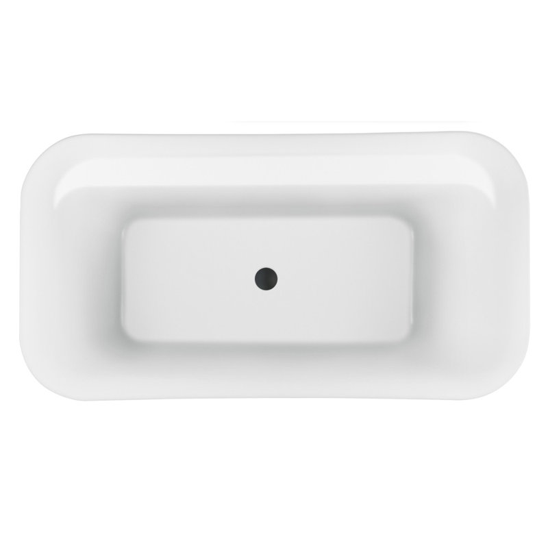 1498.6mm x 787.4mm Freestanding Soaking Acrylic Bathtub, Matte Black