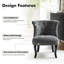 Chaise d'appoint rembourrée à oreilles Grenier-1650561244