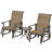 3 Piece Bistro Set (Black; Brown)