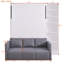 Lit escamotable mural avec canapé et tablettes Murphy, blanc-1946364185