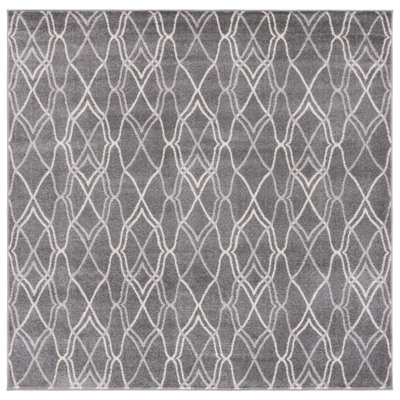 Tapis gris à motif géométrique Ammundsen