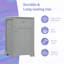 Meuble-lavabo gris 20 po avec lavabo, porte à fermeture douce, support de rangement et tablette réglable