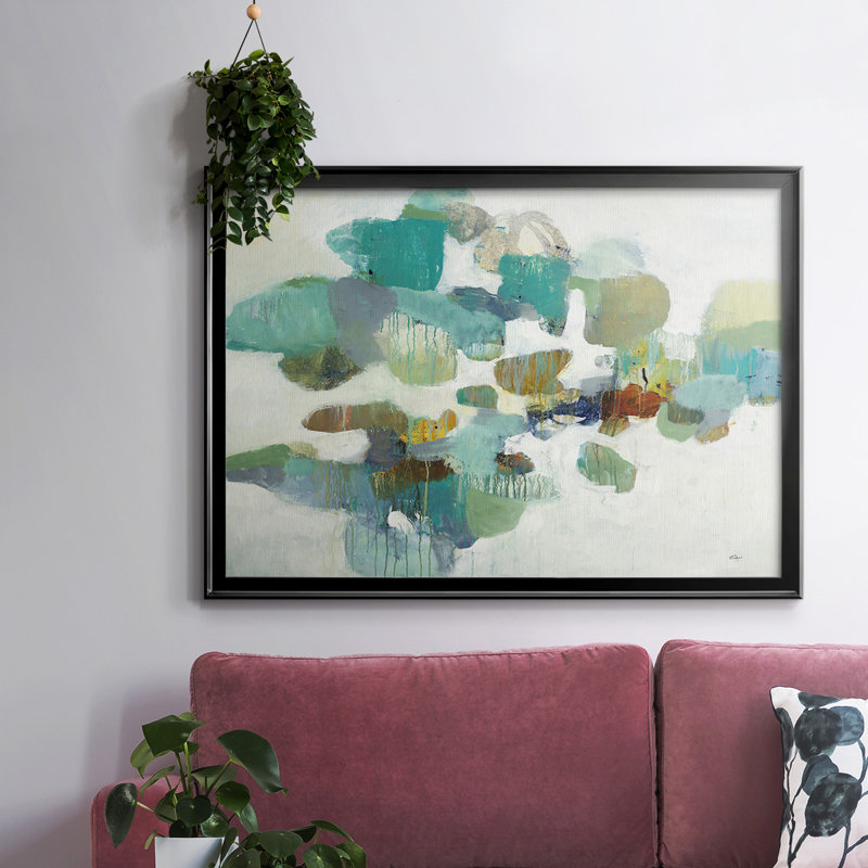 «Stepping Stones», toile tendue avec châssis, Noir, H 26 po x l 38 po x P 1,5 po