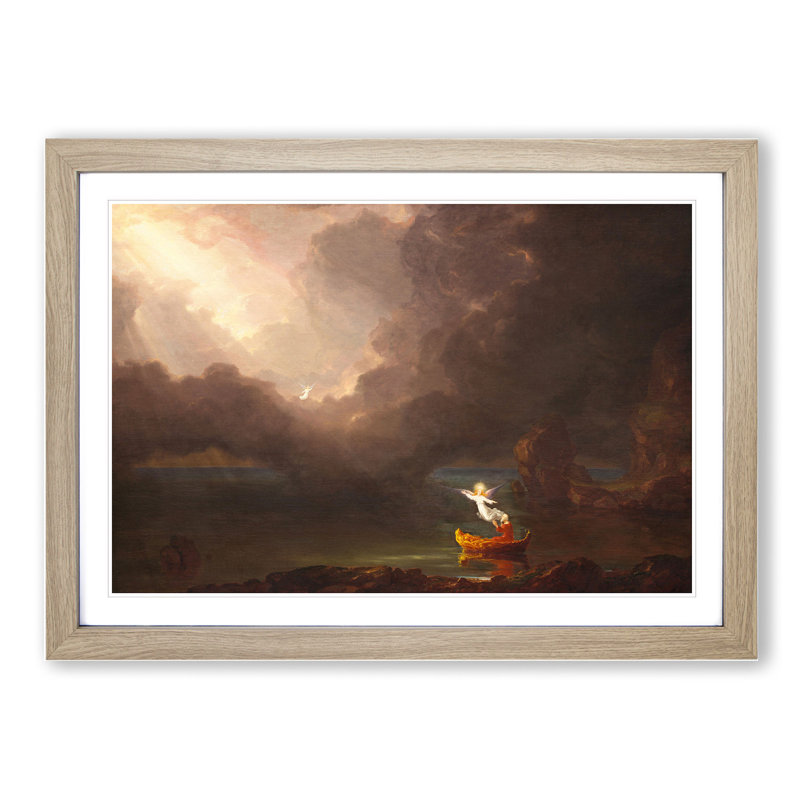 The Voyage of Life Old Age by Thomas Cole - Picture Frame Painting, Oak, 48cm H x 65cm W x 2cm D