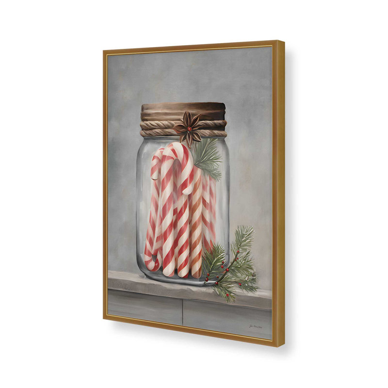 «Candy Can Stash» par Jo Moulton, reproduction d'art sur toile, H 17,5 po x l 13,5 po, Doré