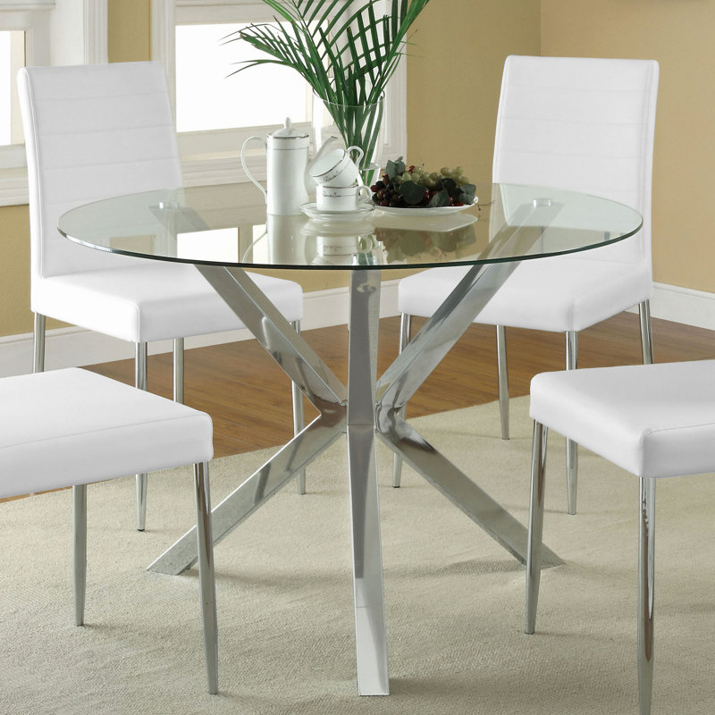Isolde Chrome 41" Dining Table
