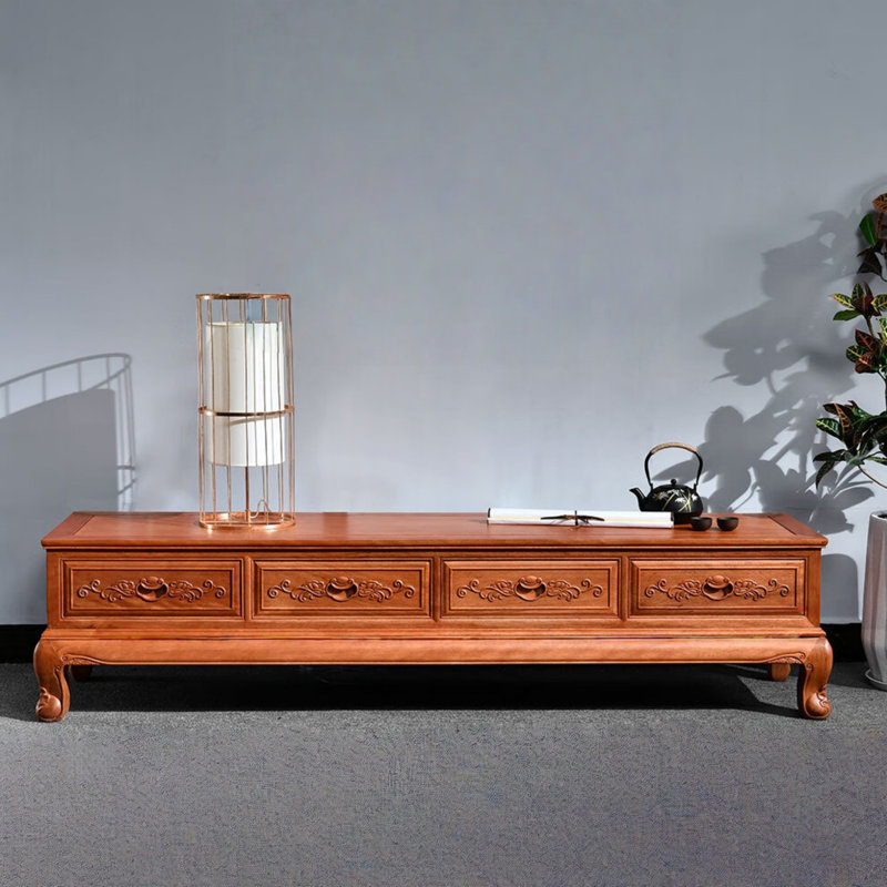 Creative Carved TV Cabinet, 16.93"H x 78.74"L x 15.75"W