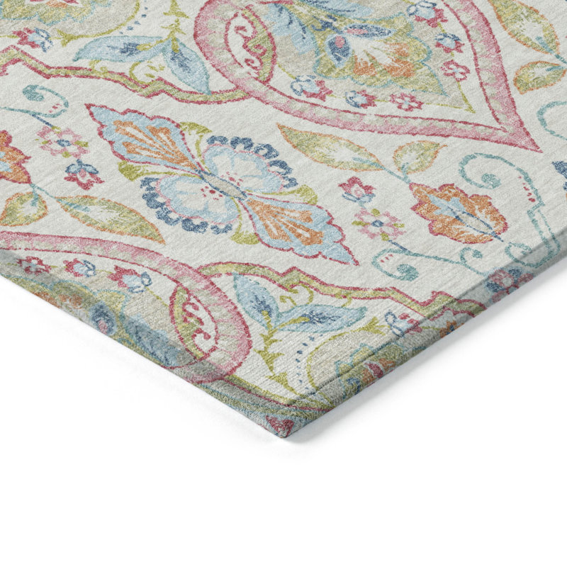 Machine Washable Indoor/Outdoor Husby ACN2207 Bohemian Rug, Rectangle 10' x 14'