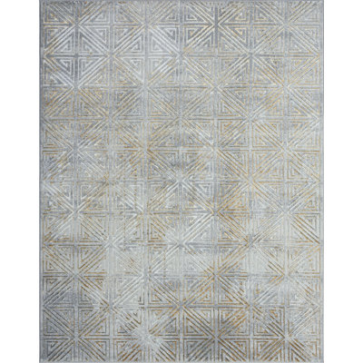 Lutjens Contemporary Geometric Beige Area Rug