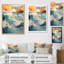 Teal Waves Fight II - Nautique et plage, reproduction d'art sur toile-95878783-95878779