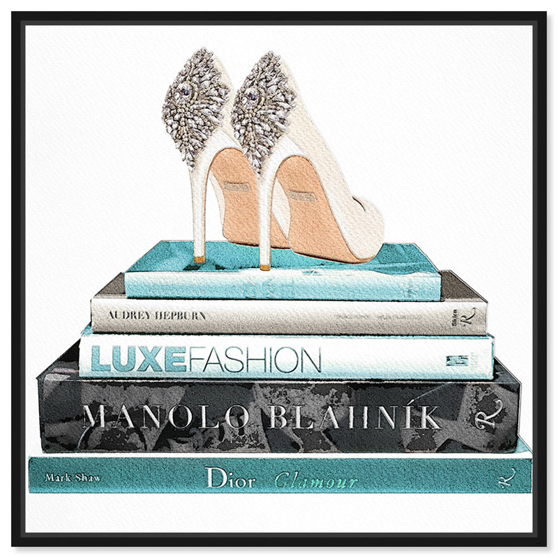 «Fashion and Glam Audreys High Heels», impression sur toile, H 20 po x l 20 po, Cadre noir