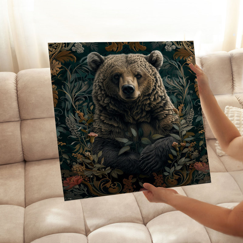 Animaux, animaux William Morris Bear I, reproduction d'art sans cadre
