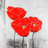 Three poppies - 32"x32" art on canvas