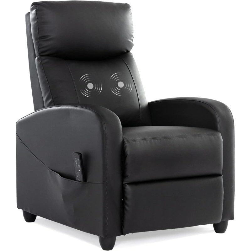 Faux Leather Massage Chair Home Theater Seat with Massage Function, Compact Sofa Chairs
