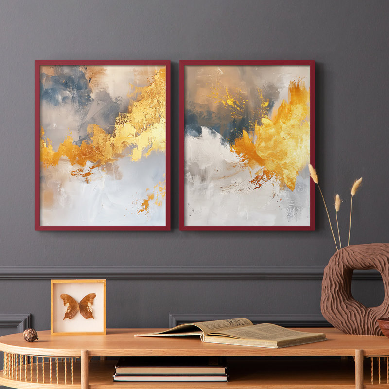 Série ABSTRACT CDxxx - reproduction encadrée de qualité supérieure - prête à être accrochée - aucun clou requis - aucun clou requis