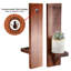 Lot de 2 appliques murales rustiques en bois pour chandelles piliers, marron-1841856478