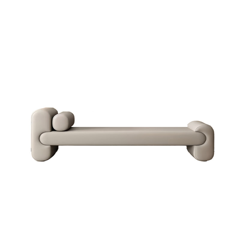 Banc de rangement Syniya, H 25,59 po x l 68,89 po x P 17,71 po, Gris clair