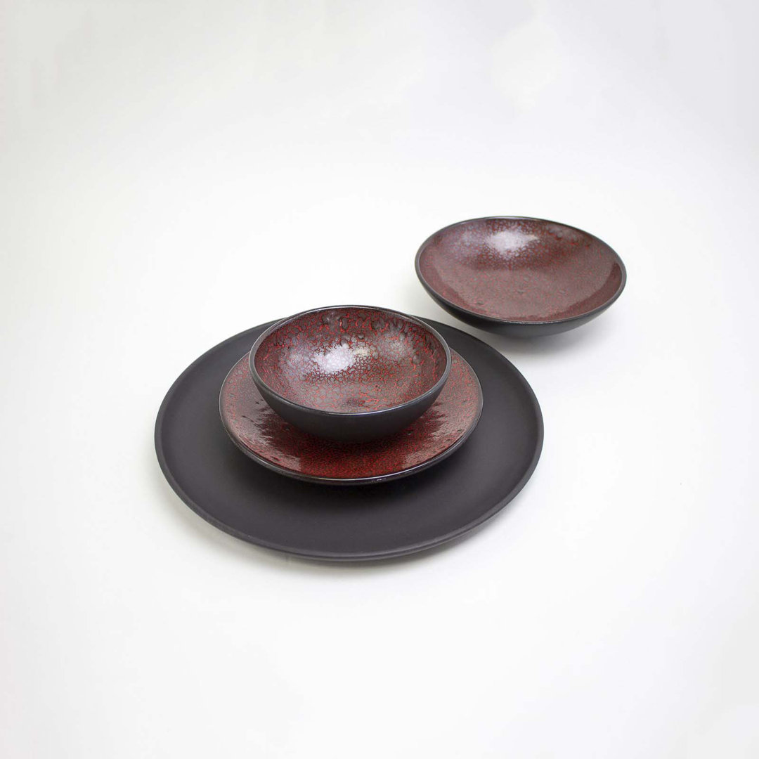 Roshell 4 Piece Stoneware Dinnerware Set George Oliver 