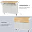 Chariot de cuisine avec comptoir rabattable et supports de rangement internes-1885210981