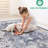 8X10 Non-Shedding Blue Area Rug - Stain , Adorn Nursery, Bedroom, Living Rooms In Decorate-1904391219
