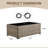 Emanuell Wicker / Rattan Outdoor Coffee Table With Umbrella Hole-1146303047