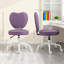Chaise de bureau à dossier ajustable, tissu mauve, design moderne pour la maison