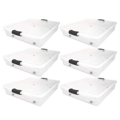 56 qt Plastic Storage Tote Set